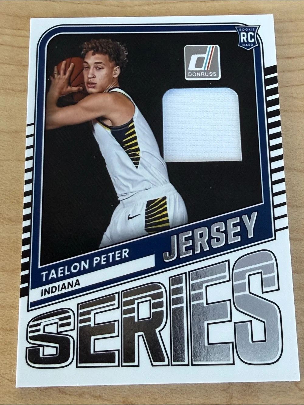 Panini Taelon Peter Basketball Card - White & Navy